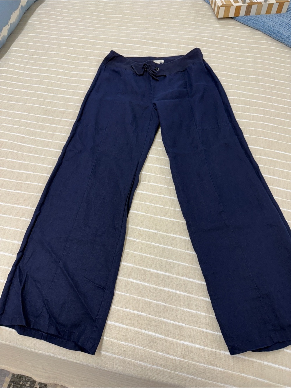 Eileen Fisher Women’s Wide-Leg Navy Pull-On Pants XS
